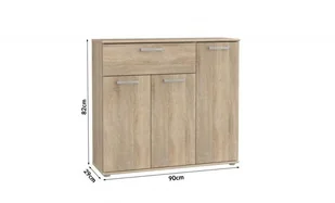 Lectus Komoda LECTUS Bolonia IV, beżowa - Komody - miniaturka - grafika 4