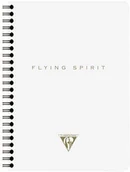 Notesy i bloczki - Clairefontaine 104566C notatnik Flying Spirit, z wewnętrznymi kieszeniami i wiązaniem spiralnym, w linie, 60 kartek, DIN A5, 14,8 x 21 cm, 1 sztuka, biały z posortowanymi wzorami 104566C - miniaturka - grafika 1