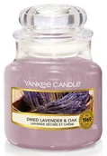 Świece - Yankee Candle Dried Lavender & Oak słoik mały 104g 1623485E - miniaturka - grafika 1
