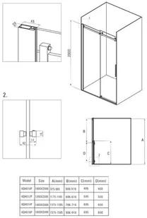 Deante Drzwi 100 cm Hiacynt KQH010P KQH010P - Ścianki i drzwi prysznicowe - miniaturka - grafika 6