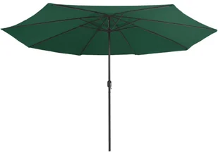 vidaXL Parasol ogrodowy na metalowym słupku, 400 cm, zielony vidaXL - Parasole ogrodowe - miniaturka - grafika 4