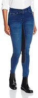 Bryczesy - HKM spodnie do jazdy konnej Summer Denim trzy czwarte z flauszu z alos, niebieski, L 544942 - miniaturka - grafika 1