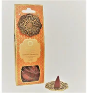 Kadzidła i dodatki - Song Of India Kadzidełka 20 stożków z metalową podstawką - Szałwia z Miętą (Dosha Kapha) - Luxurious Veda - miniaturka - grafika 1