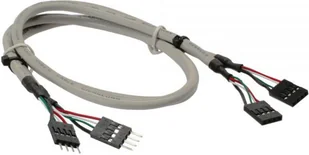 InLine 33440J Wewnętrzny port USB 2.0 2 X 4-biegunowe słupków wtyk do gniazda słupków kabel przedłużający (0,6 m) - Kable USB - miniaturka - grafika 2