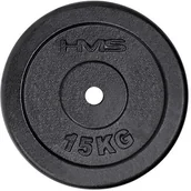 Obciążenia - Talerz żeliwny 15 Kg obciążenie Czarny TCZ15 Hms - miniaturka - grafika 1