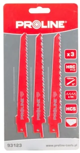 Proline Brzeszczoty do piły szblastej do drewna 152mm 3szt 93123 93123 - Akcesoria do urządzeń ogrodniczych Proline Brzeszczoty do piły szblastej do drewna 152mm 3szt 93123 93123 - Akcesoria do urządzeń ogrodniczych - miniaturka - grafika 1