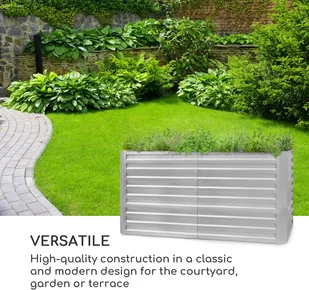 Blumfeldt High Grow Straight, podniesiona grządka, 200x90x100cm, 1800l, stal GDMB4-High-200*90-SI - Donice Blumfeldt High Grow Straight, podniesiona grządka, 200x90x100cm, 1800l, stal GDMB4-High-200*90-SI - Donice - miniaturka - grafika 2