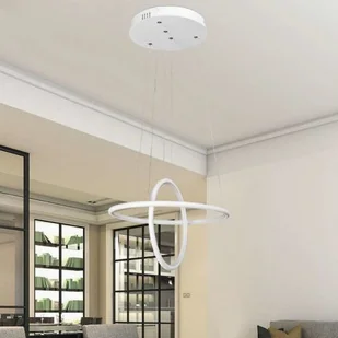 Rabalux LAMPA wisząca DONATELLA 2544 futurystyczna OPRAWA zwis LED 37W pierścienie rings białe 2544 - Lampy sufitowe - miniaturka - grafika 6