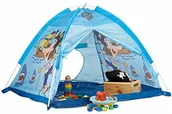 Namioty i tipi dla dzieci - Relaxdays Namiot do gry Pirat, dzieci namiot  dla młodych od 3 lat, wewnątrz i na zewnątrz Pirat namiot wys. x szer. x głęb. 90 x 118 x 115 cm, niebieski - miniaturka - grafika 1