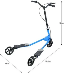 Nils Extreme FL180 BLACK-BLUE FLIKER HULAJNOGA - Hulajnogi - miniaturka - grafika 4