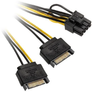 Akasa Adapter SATA power 6+2pin PCIe (AK-CBPW19-15) - Adaptery i przejściówki - miniaturka - grafika 2