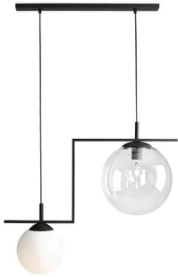 ADX Wisząca LAMPA loft 1038H1 ADX dekoracyjna OPRAWA szklane kule ZWIS industrialny czarny przezroczysty biały 1038H1 - Lampy sufitowe - miniaturka - grafika 3