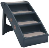 Legowiska dla psów - Składane, 4-stopniowe schodki dla psa, ciemnoszare - miniaturka - grafika 1