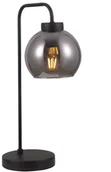 Lampy stojące - Italux Stojąca LAMPKA biurkowa POGGI TB-28028-1 loftowa LAMPA stołowa szklana kula ball czarna przydymiona TB-28028-1 - miniaturka - grafika 1