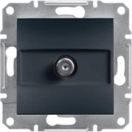 Gniazdka elektryczne - Schneider Asfora gniazdo antenowe SAT poddtynkowe końcowe 1dB antracyt EPH3700171 - miniaturka - grafika 1