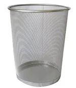 Kosze biurowe - ARTYKUŁY AGD F Kosz na śmieci okrągly 20l srebrny FEN000323 - miniaturka - grafika 1