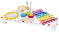 Instrumenty muzyczne dla dzieci - Tooky Toy Lumarko Wielofunkcyjny Instrument Centrum Muzyczne Ksylofon Zębatki Tarka Bębenek Talerz Pałeczki! TKC354A Lek - miniaturka - grafika 1
