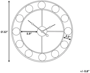 Beliani Zegar ścienny kolorowy REIDEN - Zegary - miniaturka - grafika 5