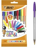 Długopisy - BIC Długopis Cristal Multicolor zestaw długopisów (10 różnych kolorów do biura, szkoły i na co dzień) 1 woreczek z 10 sztukami 943437 - miniaturka - grafika 1