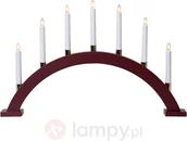 Świeczniki - Best Season Drewniany łuk świetlny Gillian, czerwony - miniaturka - grafika 1