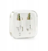 Złącza, przejściówki, adaptery - Przewód Aux Jack Stereo 3,5MM Box Biały 1M - miniaturka - grafika 1