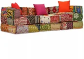 Sofy i kanapy - vidaXL Patchworkowa sofa modułowa, 3-osobowa - miniaturka - grafika 1
