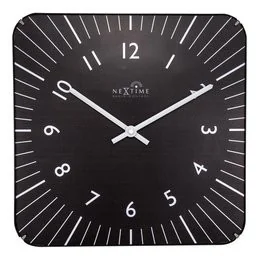 Nextime Zegar ścienny, Alex Radio Controlled, czarny, 35x35x5 cm - Zegary - miniaturka - grafika 2