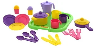 Polesie Polesie 54814 Zestaw naczyń "Nastka" z tacą w siatce - Zabawki AGD Polesie Polesie 54814 Zestaw naczyń "Nastka" z tacą w siatce - Zabawki AGD - miniaturka - grafika 1