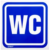 Tablice BHP - ANRO Tabliczka ostrzegawcza Oznaczenie WC 100x100 61/H/F - miniaturka - grafika 1