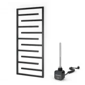 Grzejniki łazienkowe - WARMTEC Grzejnik łazienkowy elektryczny 60 x 138 cm CONTORNO Warmtec antracyt/czarny CONTORNO-600X1380-A-EL - miniaturka - grafika 1