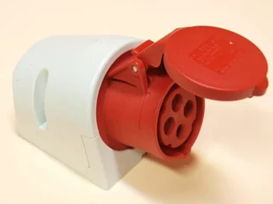 PCE Gniazdo siłowe zasilające stałe IP44 16A 400V 3P+Z 114-6 - Osprzęt siłowy - miniaturka - grafika 2