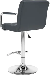 vidaXL Stołki barowe, 2 szt., szare, sztuczna skóra - Taborety i hokery - miniaturka - grafika 5