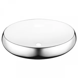 Invena Umywalka nablatowa Fresco biały/chrom CE-31-001 CE-31-001 - Umywalki - miniaturka - grafika 2