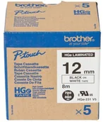 Papier do drukarek - Brother taśma HGE231V5 HGe-231V5 12mm (5szt.) HGE231V5 - miniaturka - grafika 1