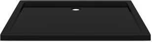 vidaXL Brodzik Brodzik prysznicowy prostokątny ABS czarny 80x110 cm - Brodziki prysznicowe - miniaturka - grafika 3