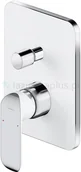Baterie podtynkowe - Omnires Sacramento bateria wannowo-prysznicowa podtynkowa chrom biały SC2335XCRB - miniaturka - grafika 1