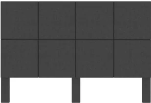 vidaXL Tuftowane wezgłowie, ciemnoszare, obite tkaniną, 160x200 cm - Inne meble do sypialni - miniaturka - grafika 3