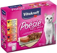 Mokra karma dla kotów - Vitakraft Poesie Deli Sauce - multipak saszetek w sosie z mięsem dla dorosłych kotów 6x85g - miniaturka - grafika 1