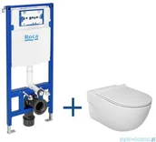 Stelaże i zestawy podtynkowe do WC - Roca Victoria zestaw podtynkowy stelaż Duplo One+miska Meridian Rimless+deska Slim A893104520 - miniaturka - grafika 1