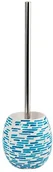 Akcesoria do wc - MSV akcesoria łazienkowe komplet "Java Loft" szczotkę do WC szczotka do toalety szczotka sedesowa ze ceramika Niebieski MS2815 - miniaturka - grafika 1