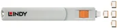 Części i akcesoria do laptopów - LINDY 40428 Blokada bloker) portu USB C pomarańczowy 4 szt z kluczem LY-40428 - miniaturka - grafika 1