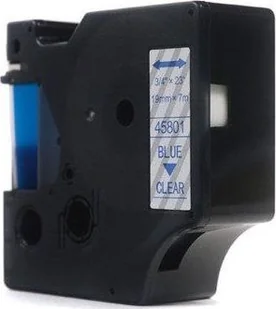 Dymo JetWorld Taśma D1 Niebieski na Przezroczystym 19mm x 7m 45801) stron JWT-D45801N - Taśmy do drukarek barwiące - miniaturka - grafika 2