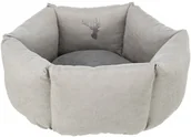 Legowiska dla psów - Trixie Leni, legowisko, dla psa/kota, okrągłe, piaskowy/szary, śr.50 cm - miniaturka - grafika 1