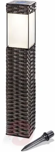 Esotec Solarna lampa stojąca LED Rattan, uniwersalna biel - Lampy ogrodowe - miniaturka - grafika 2