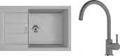 Zlewozmywaki - Franke Zestaw S2D 611-78 Slim XL + Lina XL Szary S2D 611-78 XL + Lina XL Kamienny szary - miniaturka - grafika 1