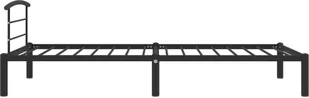 vidaXL Rama łóżka, czarna, metalowa, 90 x 200 cm - Łóżka - miniaturka - grafika 11