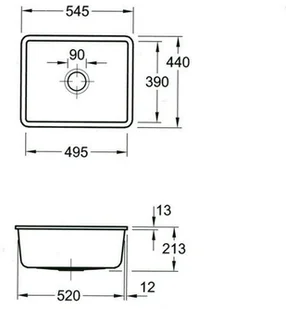 Villeroy & Boch Subway 60 SU Classicline 3310 01 R1 - Zlewozmywaki - miniaturka - grafika 4
