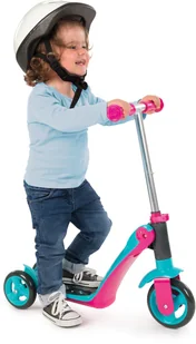 Smoby Hulajnoga 2w1 różowa (750603) - Hulajnogi - miniaturka - grafika 6