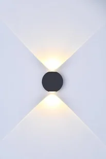 v-tac Kinkiet Ścienny V-TAC 6W LED Szary Okrągły IP65 VT-836 4000K 660lm - Lampy ścienne - miniaturka - grafika 3