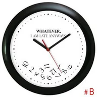 Zegary - Atrix Zegar ścienny czarny whatever ATE930WE - miniaturka - grafika 1